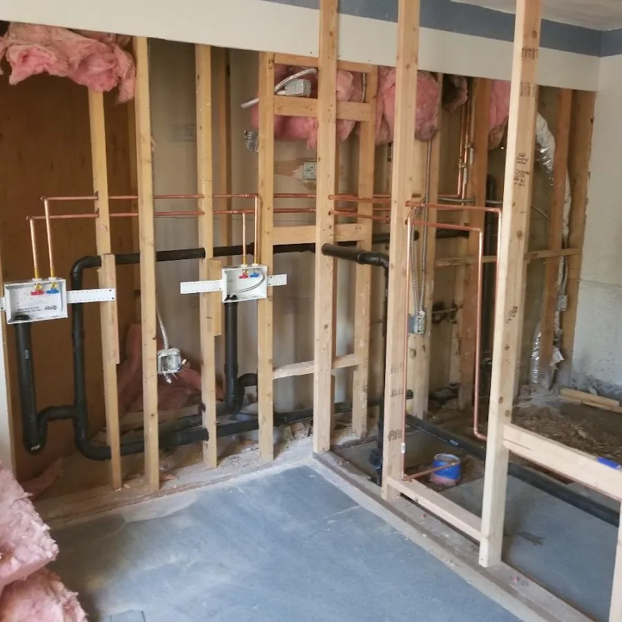 Copper pipe rough-in and plumbing installation in Ishpeming